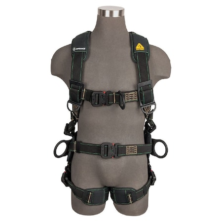 Safewaze Arc Flash Construction Harness: DE 3D, DE QC Chest, DE FD, DE QC Legs PRO42